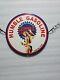 Vintage Humble Gasoline Pinup Girl Porcelain Gas Oil Motor Lube Garage Pump Sign