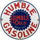Vintage Humble Gasoline Porcelain Sign Motor Oil Gas Station Pump Plate Service
