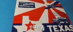 Vintage Humble Gasoline Sign Texas Gas Motor Oil Pump Porcelain Sign