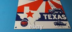 Vintage Humble Gasoline Sign Texas Gas Motor Oil Pump Porcelain Sign