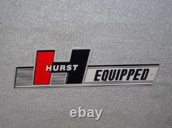 Vintage Hurst Equipped 4 5 Speed Shifter 12 Metal Car Truck Gasoline & Oil Sign