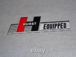 Vintage Hurst Equipped 4 5 Speed Shifter 12 Metal Car Truck Gasoline & Oil Sign