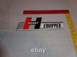 Vintage Hurst Equipped 4 5 Speed Shifter 12 Metal Car Truck Gasoline & Oil Sign