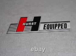 Vintage Hurst Equipped 4 5 Speed Shifter 12 Metal Car Truck Gasoline & Oil Sign
