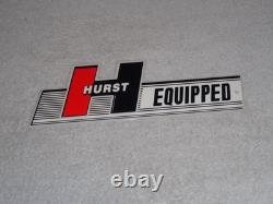Vintage Hurst Equipped 4 5 Speed Shifter 12 Metal Car Truck Gasoline & Oil Sign