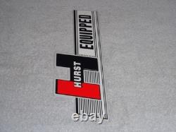 Vintage Hurst Equipped 4 5 Speed Shifter 12 Metal Car Truck Gasoline & Oil Sign