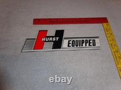 Vintage Hurst Equipped 4 5 Speed Shifter 12 Metal Car Truck Gasoline & Oil Sign