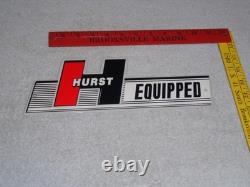 Vintage Hurst Equipped 4 5 Speed Shifter 12 Metal Car Truck Gasoline & Oil Sign