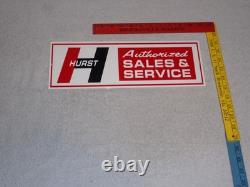 Vintage Hurst Sales & Service 4 5 Speed Shifter 15 Metal Car Gasoline Oil Sign