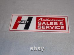 Vintage Hurst Sales & Service 4 5 Speed Shifter 15 Metal Car Gasoline Oil Sign