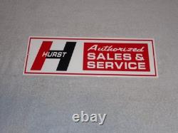Vintage Hurst Sales & Service 4 5 Speed Shifter 15 Metal Car Gasoline Oil Sign