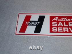 Vintage Hurst Sales & Service 4 5 Speed Shifter 15 Metal Car Gasoline Oil Sign