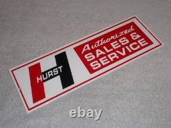 Vintage Hurst Sales & Service 4 5 Speed Shifter 15 Metal Car Gasoline Oil Sign