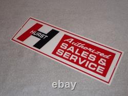 Vintage Hurst Sales & Service 4 5 Speed Shifter 15 Metal Car Gasoline Oil Sign