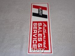 Vintage Hurst Sales & Service 4 5 Speed Shifter 15 Metal Car Gasoline Oil Sign