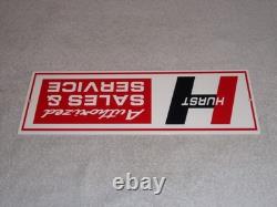 Vintage Hurst Sales & Service 4 5 Speed Shifter 15 Metal Car Gasoline Oil Sign