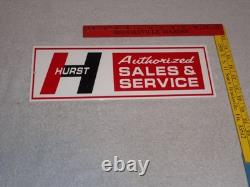 Vintage Hurst Sales & Service 4 5 Speed Shifter 15 Metal Car Gasoline Oil Sign
