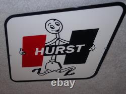 Vintage Hurst Shifter 4 5 Speed Shift Auto Racing Mascot Metal Gasoline Oil Sign
