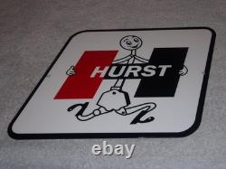 Vintage Hurst Shifter 4 5 Speed Shift Auto Racing Mascot Metal Gasoline Oil Sign