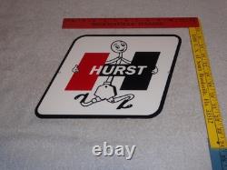 Vintage Hurst Shifter 4 5 Speed Shift Auto Racing Mascot Metal Gasoline Oil Sign