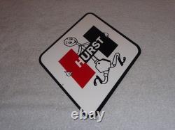 Vintage Hurst Shifter 4 5 Speed Shift Auto Racing Mascot Metal Gasoline Oil Sign