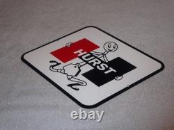 Vintage Hurst Shifter 4 5 Speed Shift Auto Racing Mascot Metal Gasoline Oil Sign