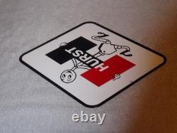 Vintage Hurst Shifter 4 5 Speed Shift Auto Racing Mascot Metal Gasoline Oil Sign