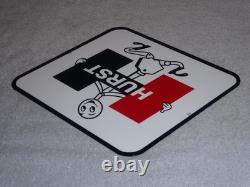 Vintage Hurst Shifter 4 5 Speed Shift Auto Racing Mascot Metal Gasoline Oil Sign