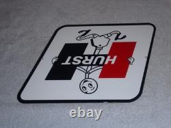 Vintage Hurst Shifter 4 5 Speed Shift Auto Racing Mascot Metal Gasoline Oil Sign