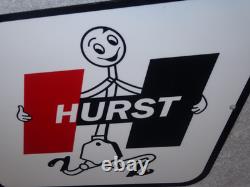 Vintage Hurst Shifter 4 5 Speed Shift Auto Racing Mascot Metal Gasoline Oil Sign