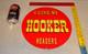 Vintage I Love My Hooker Headers 11 3/4 Porcelain Metal Car, Gasoline Oil Sign