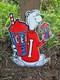 Vintage Icee Heavy Metal Porcelain Advertising Sign Ice Cream 12 X 9