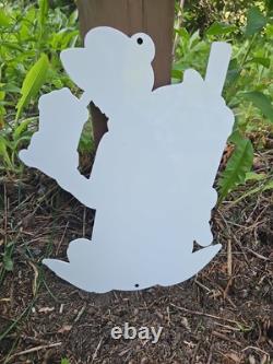 Vintage Icee Heavy Metal Porcelain Advertising Sign Ice Cream 12 X 9