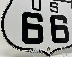 Vintage Illinois IL Us Route 66 Porcelain Metal Highway Sign Gas Oil Road Shield