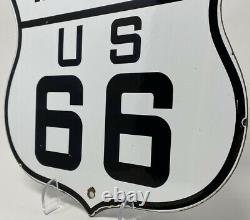 Vintage Illinois IL Us Route 66 Porcelain Metal Highway Sign Gas Oil Road Shield