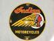 Vintage Indian Motorcycle Porcelain Sign Gas Oil Chief Harley Davidson (nice)