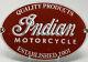 Vintage Indian Motorcycle Porcelain Sign Gas Oil Harely Davidson Scout Polaris