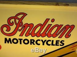 Vintage Indian Motorcycle lighted shop Clock sign 38