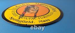 Vintage Indian Motorcycles Sign Hendee Sales Parts Service Porcelain Gas Sign