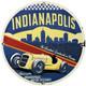Vintage Indianapolis Motor Way Porcelain Sign Gas Oil Bonneville Nascar Derby