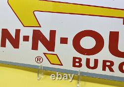 Vintage Innout Burger Porcelain Sign, Pump Plate, Oil, Grocery Store, Mcdonalds