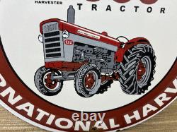 Vintage International Harvester Porcelain Dealer Sign Gasoline Gas Oil Tractor