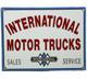 Vintage International Harvester Porcelain Dealership Sign Gas Sales Service Oil
