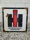 Vintage International Harvester Porcelain Sign Farm Tractor Machine Barn Gas Oil