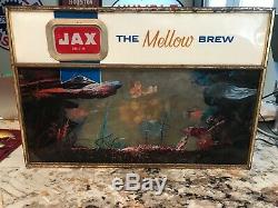 Vintage JAX BEER AQUARIUM MOTION ADVERTISING SIGN New Orleans Texas WORKS