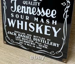 Vintage Jack Daniel's Tennessee Whiskey Porcelain Sign Gas Station Liquor Store