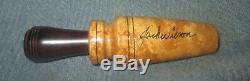 Vintage Jack Wilson Signed Burl Maple Duck Call & Box Unused