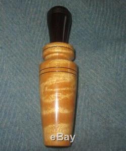 Vintage Jack Wilson Signed Burl Maple Duck Call & Box Unused