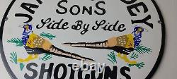 Vintage James Purdey Sign Hunting Firearms Shot Gun Gas Pump Porcelain Sign