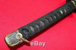 Vintage Japanese Sword Samurai Katana Sharpen Signed Blade Steel With Sheath